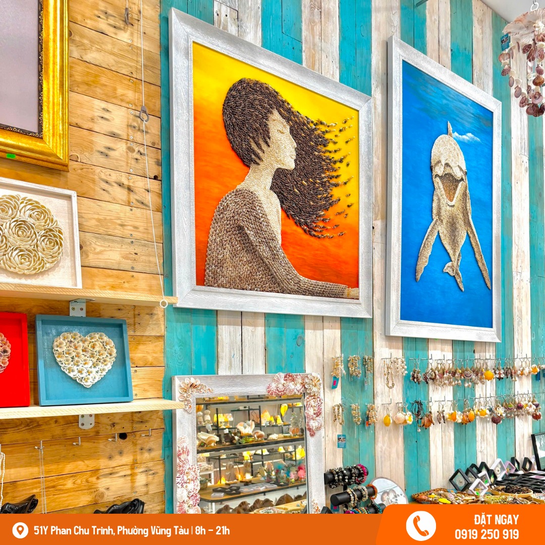 tranh treo tường từ vỏ ốc biển