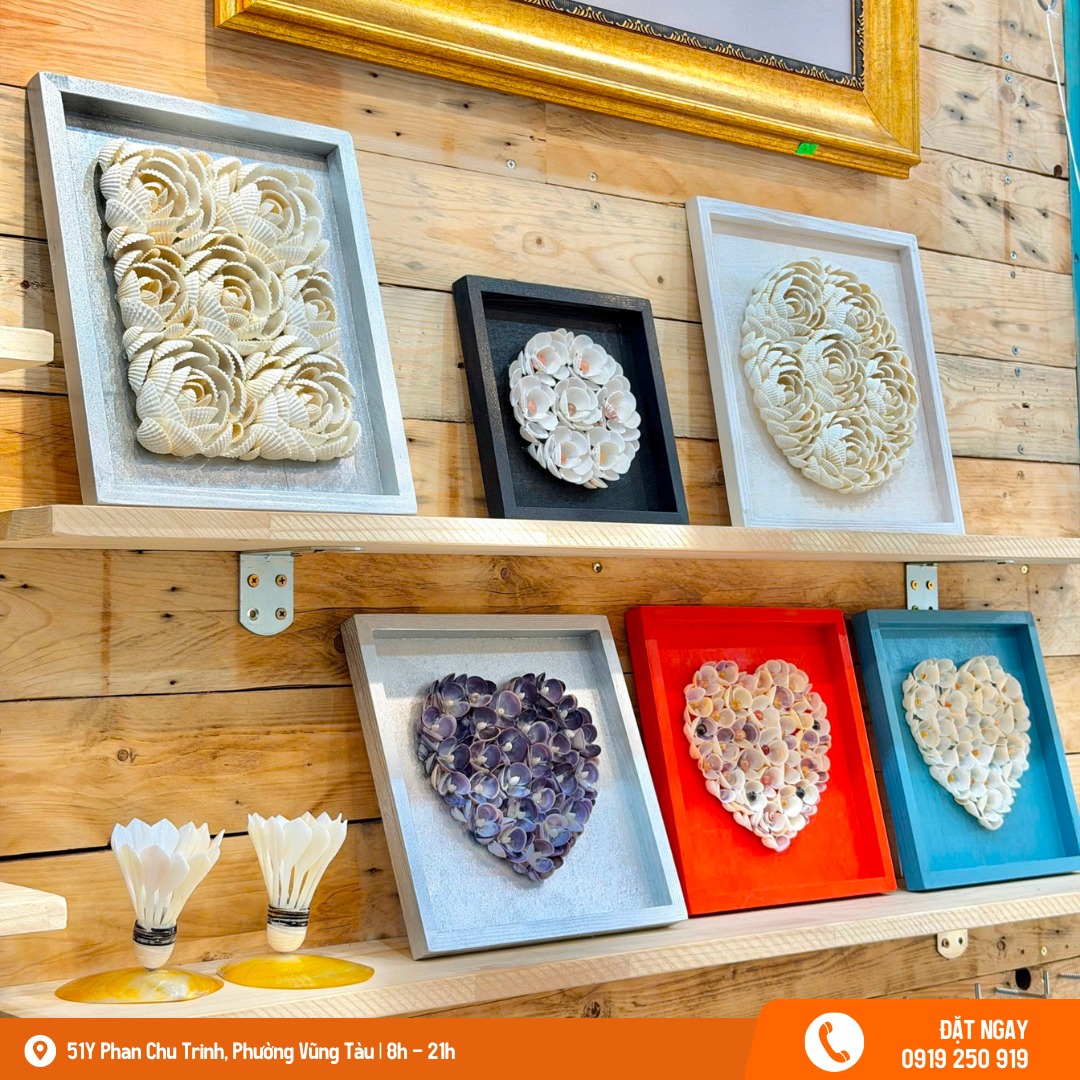 tranh treo tường từ vỏ ốc biển
