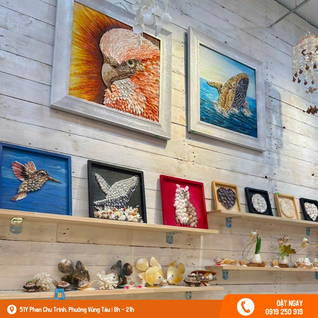 tranh treo tường từ vỏ ốc biển